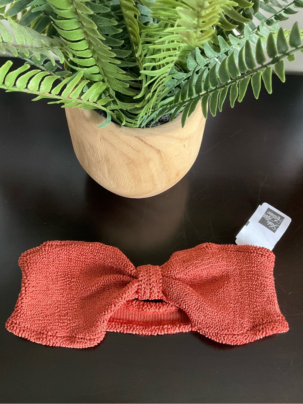 Hunza G Jean Textured Bandeau Bikini Top